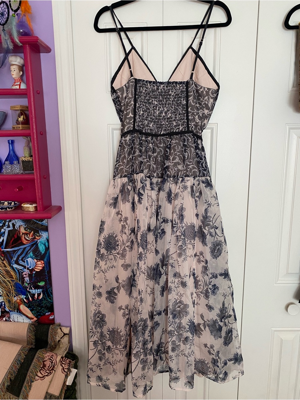 Anthropologie Floral Halter Midi Dress - Picture 6 of 12